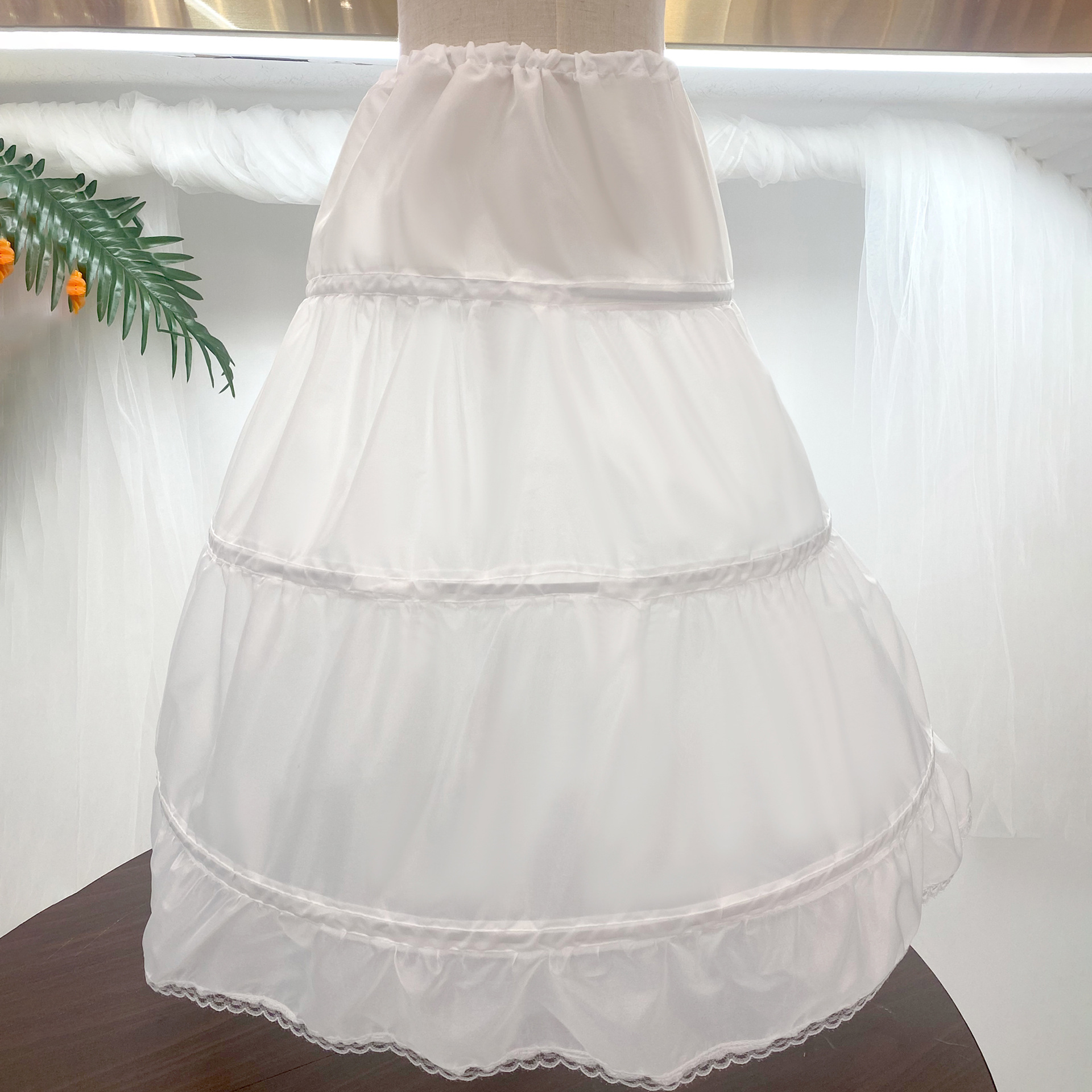 Children's formal dress long skirt hoop skirt hoop loose diameter skirt hem wedding dress long skirt super fluffy large skirt hem underskirt