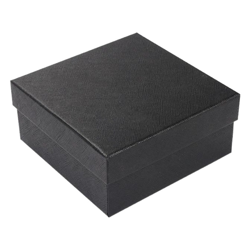 Fabricante cubierta cinturón caja de embalaje caja monedero caja cinturón caja cuadrado negro cinturón caja en stock