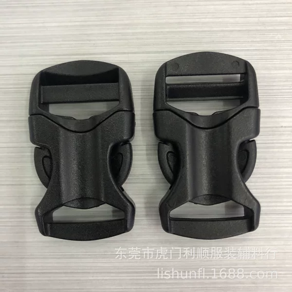 Factory wholesale 20mm plastic buckle plastic 6 points short buckle 2cm backpack side buckle