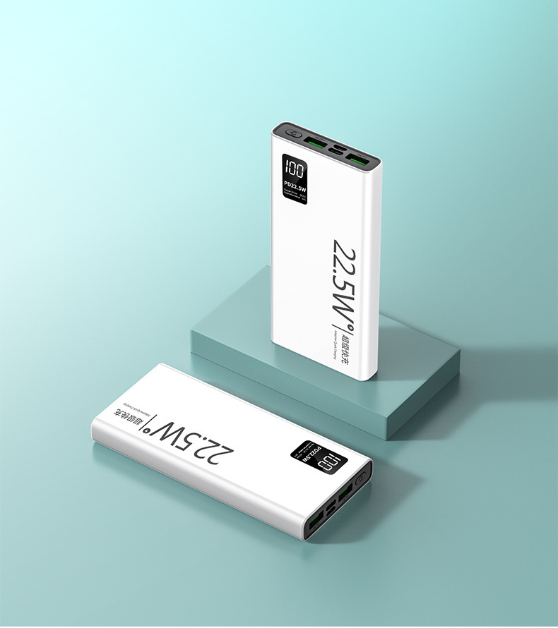 Şarj Cihazı 3C Sertifikalı 22.5W Süper Hızlı Şarj 20000mAh Büyük Kapasite Taşınabilir Mobil Güç Bankası Özel Hediye