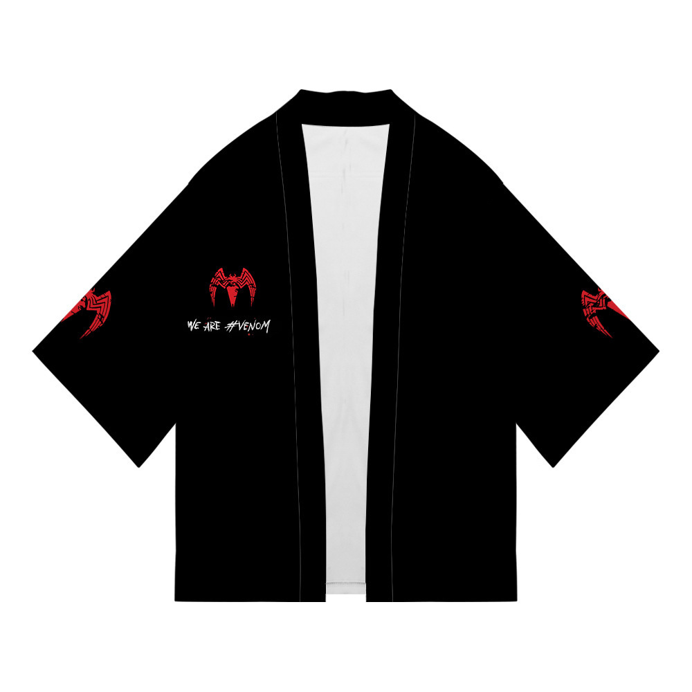 2024 Amazon comercio exterior transfronterizo impresión digital 3D kimono japonés manga tres cuartos suelta casual