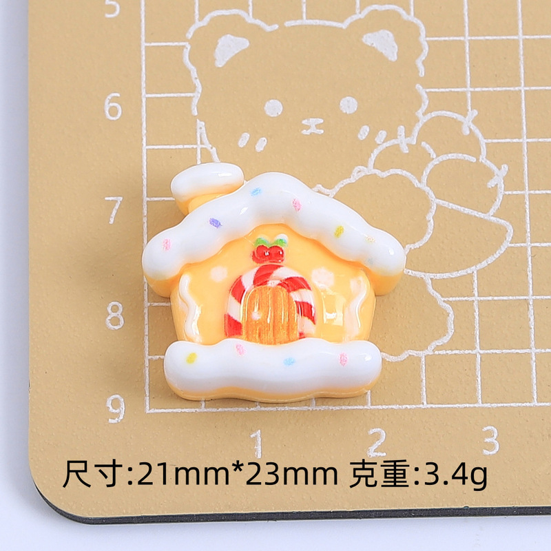 可爱圣诞节雪人卡通手工diy饰品配件发夹材料包奶油胶树脂小配件|undefined