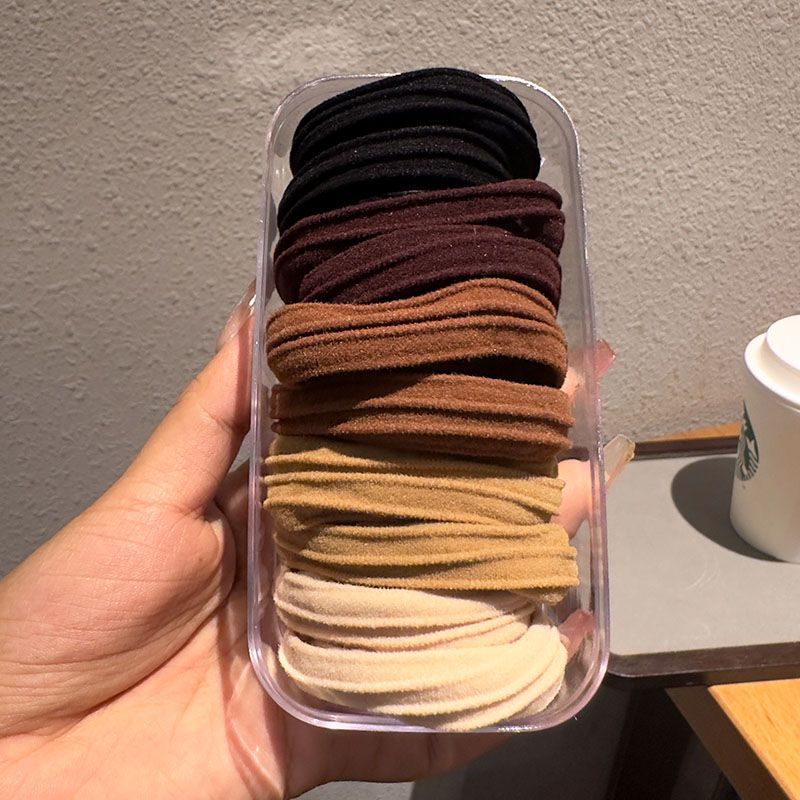 Otoño y invierno 2024 nuevo cabello de alta calidad cuerdas elásticas de cabello cuerdas de cola de caballo de alta altura elásticas anillo de cabello duradero