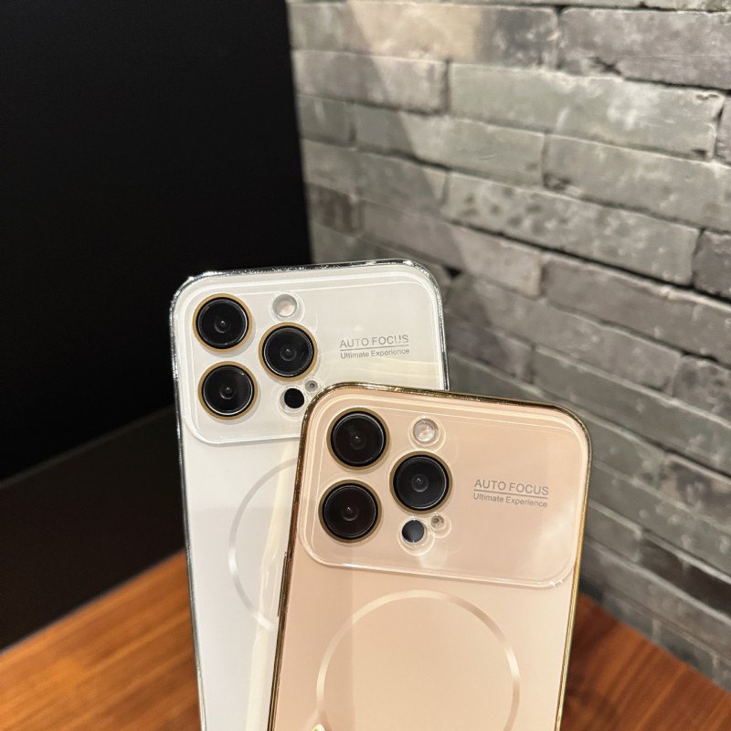 17适用iphone16ProMax电镀磨砂大视窗手机壳苹果15细磁防摔保护14|undefined