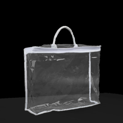 廠家訂制定做PVC鋼絲包定制訂做透明毛毯被子包裝袋拉鏈袋 手提袋