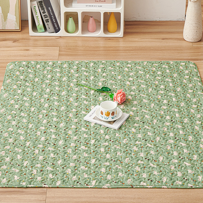 Children's floor mat baby crawling mat blanket fabric cotton mat bedroom cotton tatami mat bedside mat machine washable