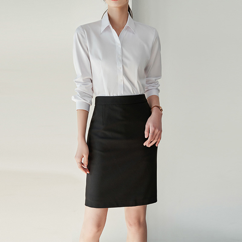 One for Everyone! White Shirt for Women, High-End Shirt, Long-Sleeved Workwear, Professional Formal Wear, Cool Slim Fit Top