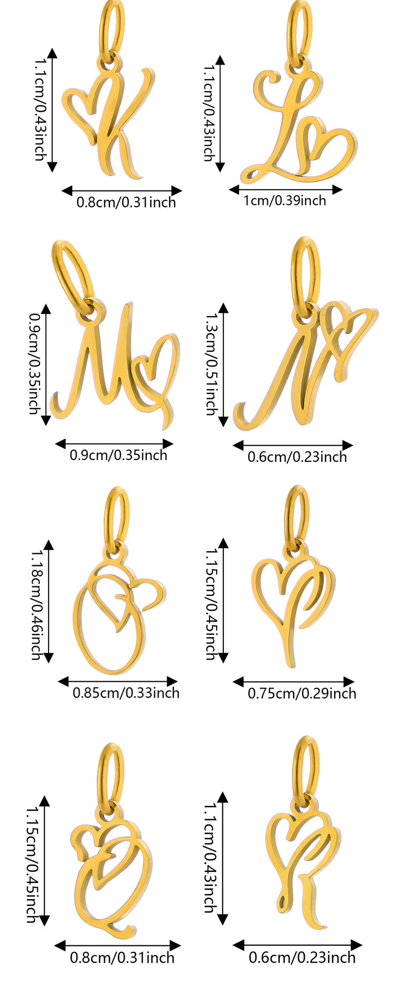 Letter, Word Pattern 1 Piece 304 Stainless Steel Titanium Steel Letter Word Pendant DIY Jewelry Accessories