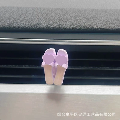 shoes, car air vent decoration, Car Perfume Aromatherapy - light-purple-slippers