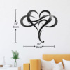 Metal wall art love wall hanging wall decoration hollow silhouette Infinity Heart indoor iron jewelry