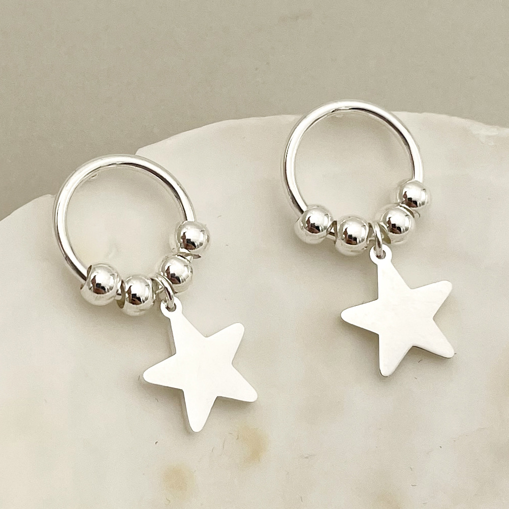 Simple Style Star Stainless Steel Plating Drop Earrings 1 Pair display picture 5