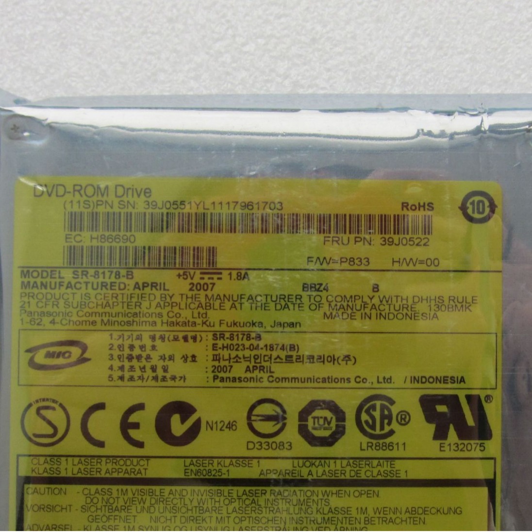 IBM 51A小型机 39J0522 39J0551 SR-8178-B DVD光驱