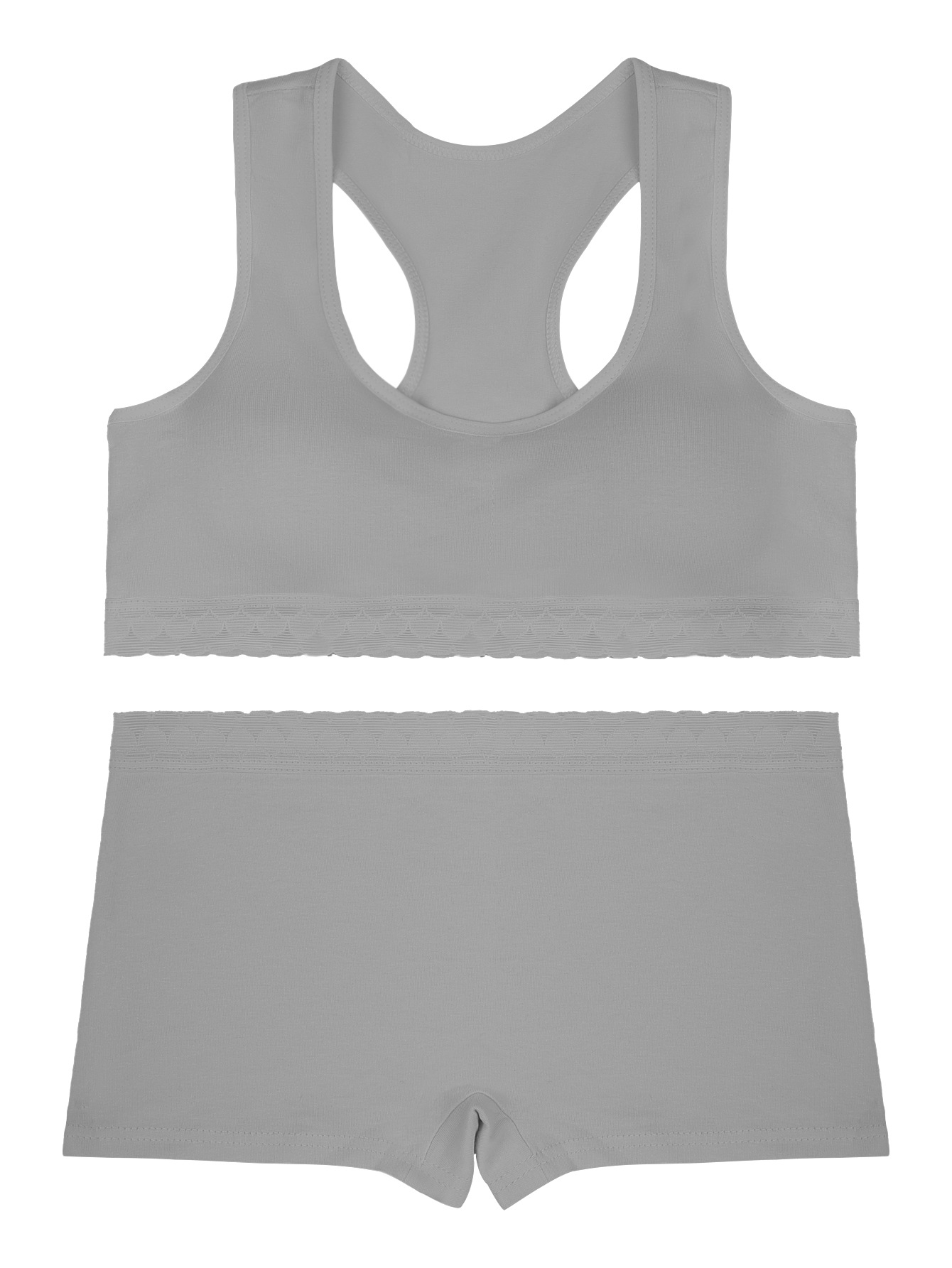 Sujetador deportivo para niñas sin anillo de acero, período de desarrollo cómodo de algodón, ropa interior de chaleco de encaje para niñas de 12-16 años