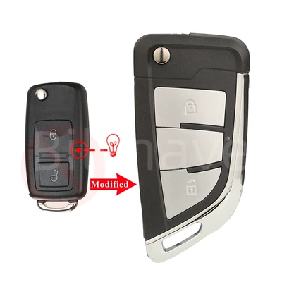 Suitable for 2/3 Button Volkswagen Skoda Passat Seat Folding Remote Control Car Key Replacement Shell (Car Keys) - 2-keys-light-in-the-middle