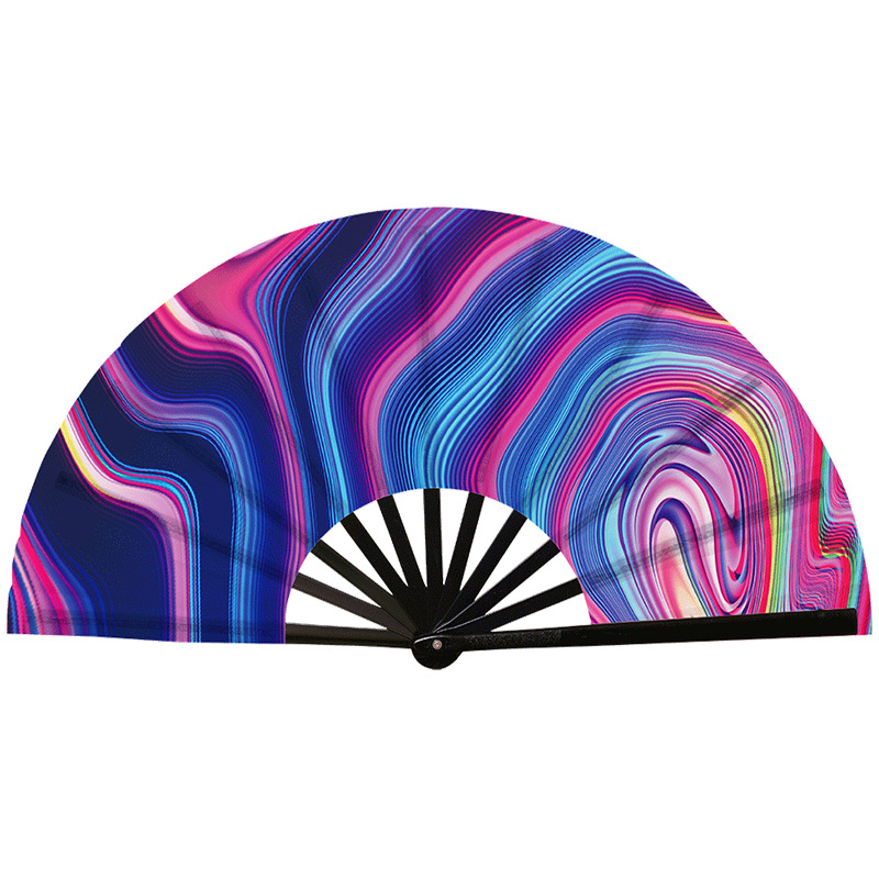 Abanico Plegable de Kung Fu de Plástico, Colorido, para Conciertos y Fiestas