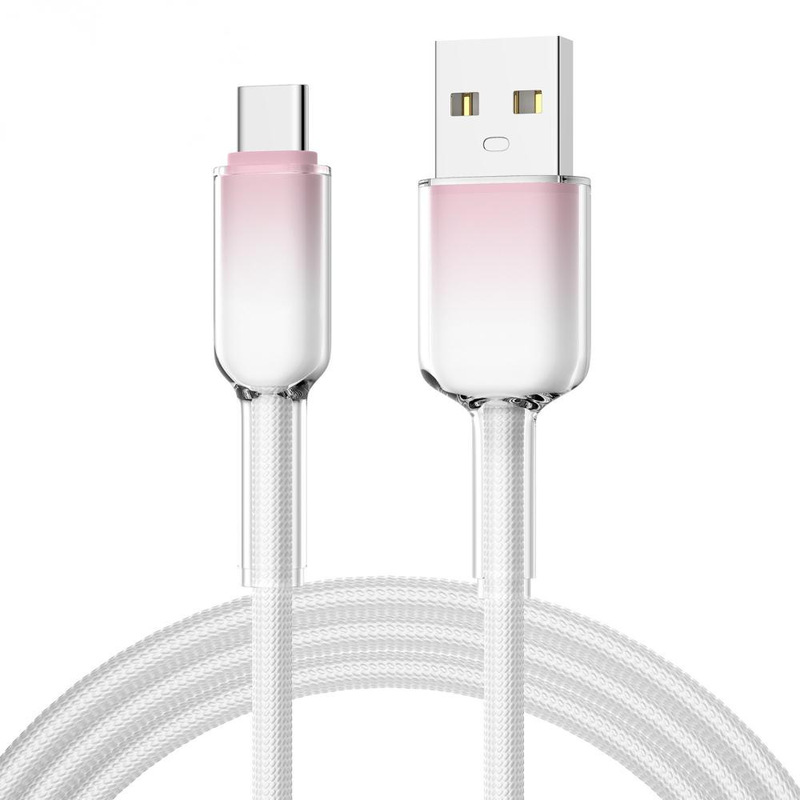 65w冰晶渐变编织快充数据线适用苹果华为typec数据线pd27w充电线|undefined