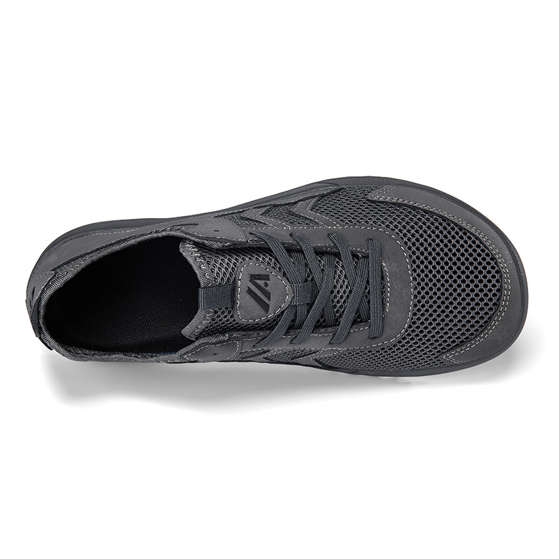 Zapatos de punta ancha para hombre transfronterizos 4748 tallas grandes de malla hueca de verano, zapatos de hombre anchos de cabeza grande, zapatillas de deporte antideslizantes transpirables