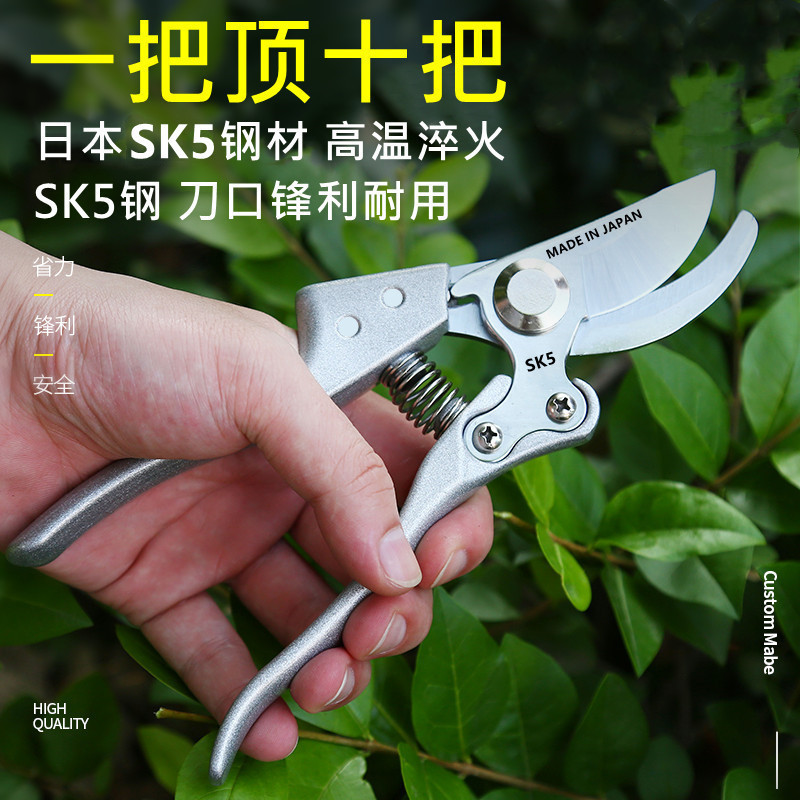 多功能花枝园艺剪刀省力家用果树剪锋利剪枝剪园林工具SK5修枝剪
