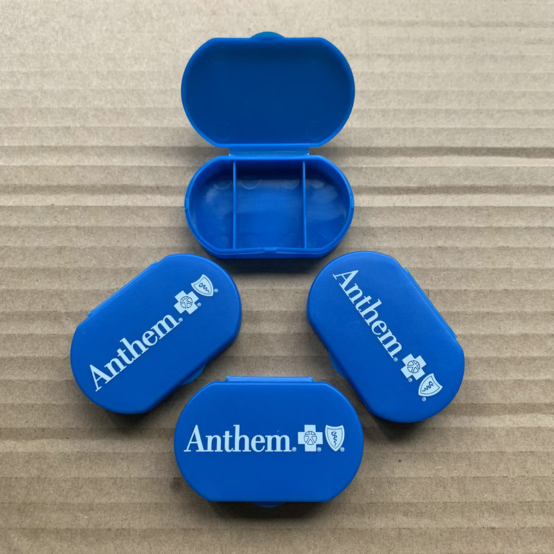 随身携带便捷椭圆形3格医药盒 一天三次药剂医药盒 一天三格药盒