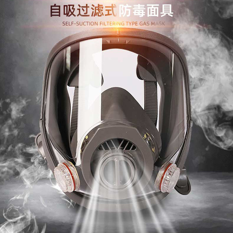 6800A防毒マスク/ホルムアルデヒド塗装化学工業酸性ガス異臭防止工業粉塵全面マスク|undefined