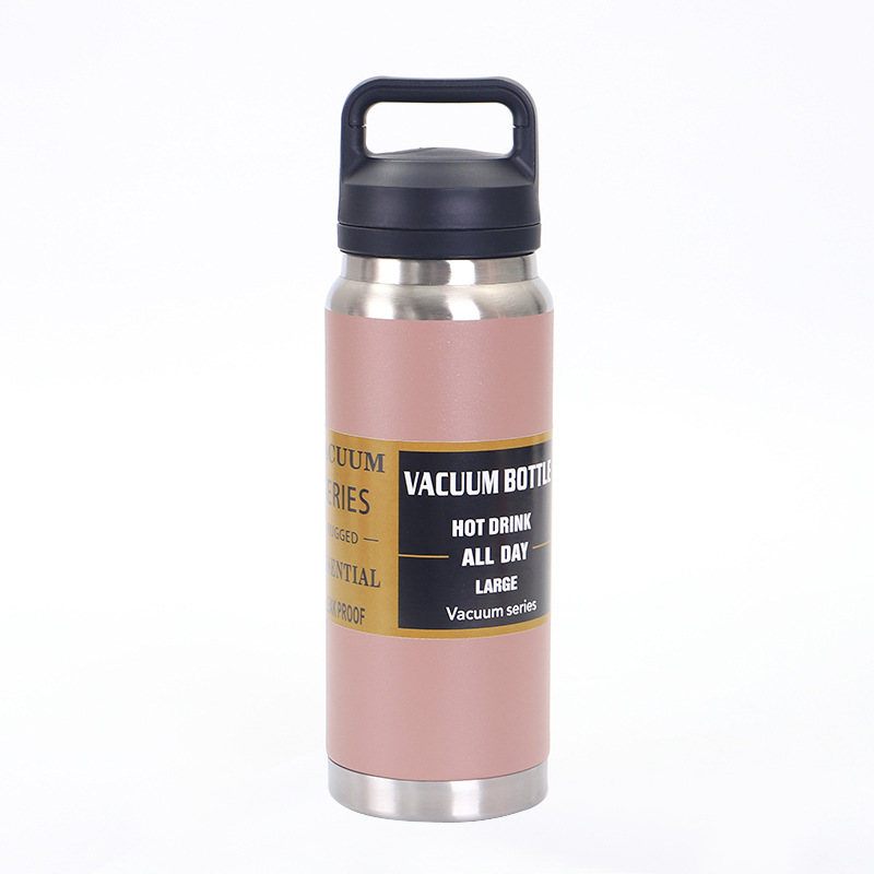 Vaso Aislado Estilo Yeti, Gran Capacidad, Acero Inoxidable 304, Botella de Agua Deportiva Portátil, Apta para Ciclismo y Senderismo al Aire Libre.