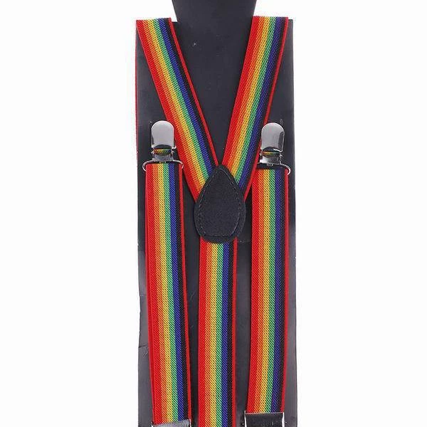 Set, rainbow suit, curly wig, dress up