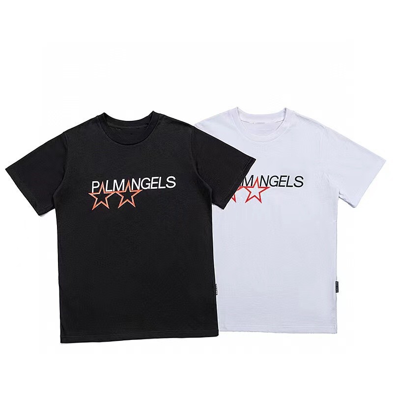 European and American Fashion Brand Palm Angel Summer New Short-sleeved Men's and Women's Couple's Large Size Round Neck Pullover Printed T-shirt for Women