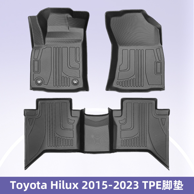 Aplicable para 2015 - 2023 Toyota Hilux Hercules todo tiempo TPE cojín de piso para automóviles