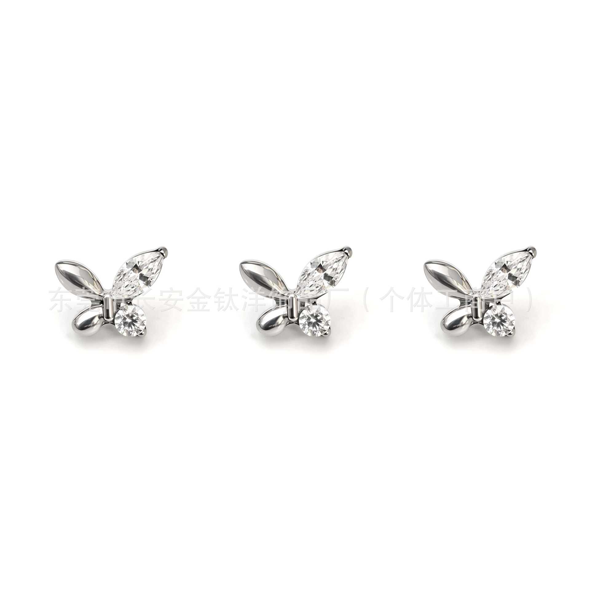 Pointed titanium steel lip stud product view