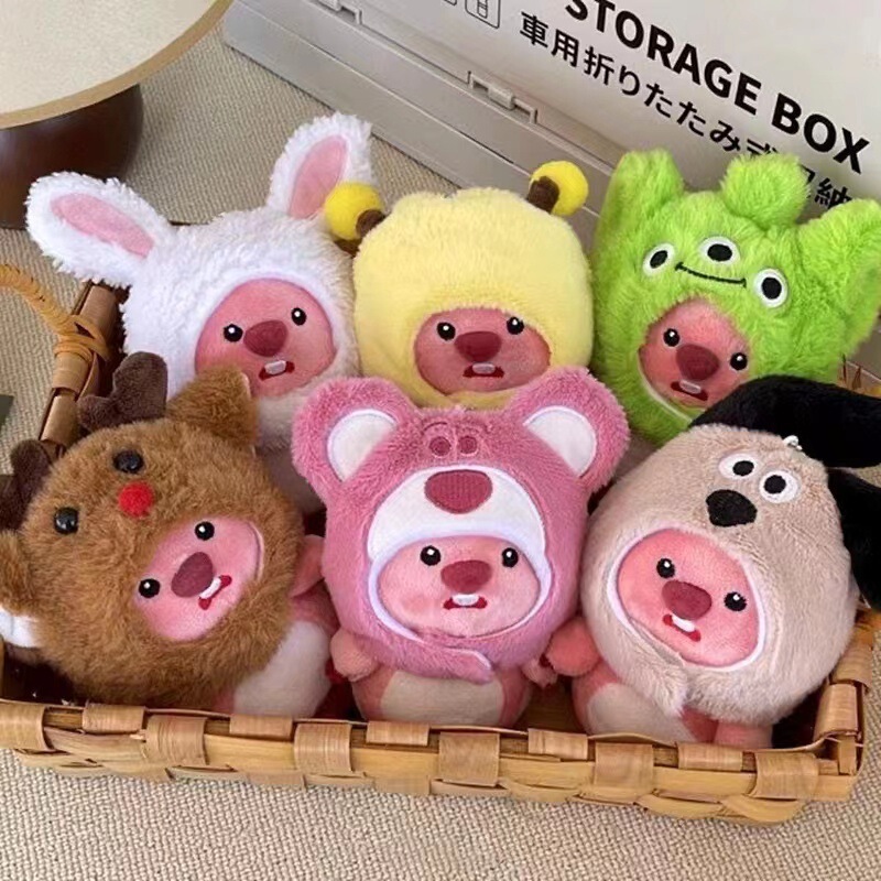 Cute Ruby Little Beaver Plush Pendant Niche Bag Charm Best Friend Couple Keychain Adorable and Portable