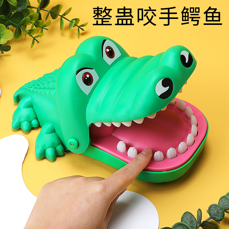 Beware of Crocodiles Biting Fingers, Shark Biting Interactive Stress Relief Toy Prank Gadget
