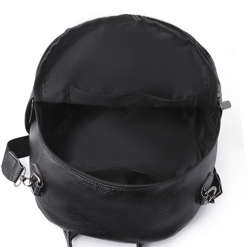 Comercio exterior al por mayor 2023 nueva mochila impermeable de cuero suave para mujer casual mochila multifuncional simple y versátil de doble uso