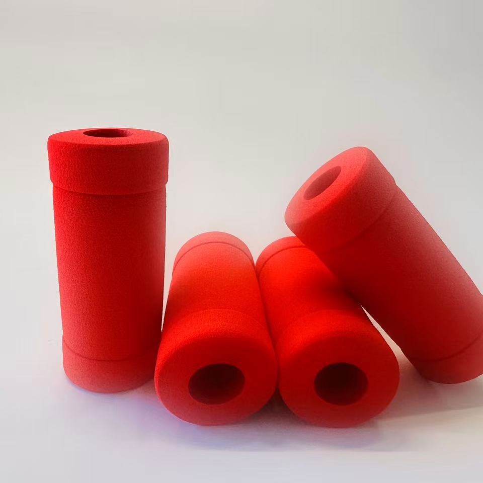 批发橡胶海绵手把套 nbr海绵发泡管套手把套  滑板车手柄18*12红