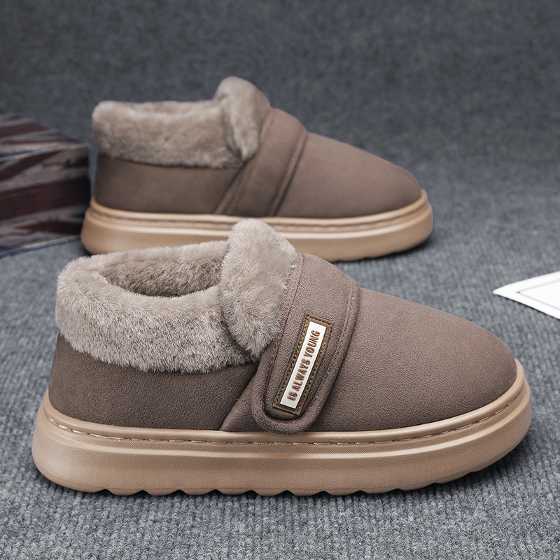 Invierno nuevas botas de nieve altas para hombre más zapatos de algodón cálidos gruesos de terciopelo botas cortas para hombre de plataforma al aire libre en vivo del noreste