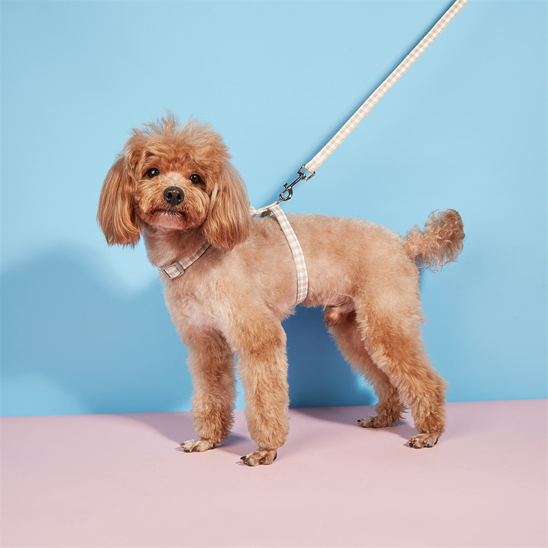 Cross-border ajustable mascota gato Plaid muñeca traje de cuerda de tracción perro pequeño perro cuerda en forma de I correa para el pecho
