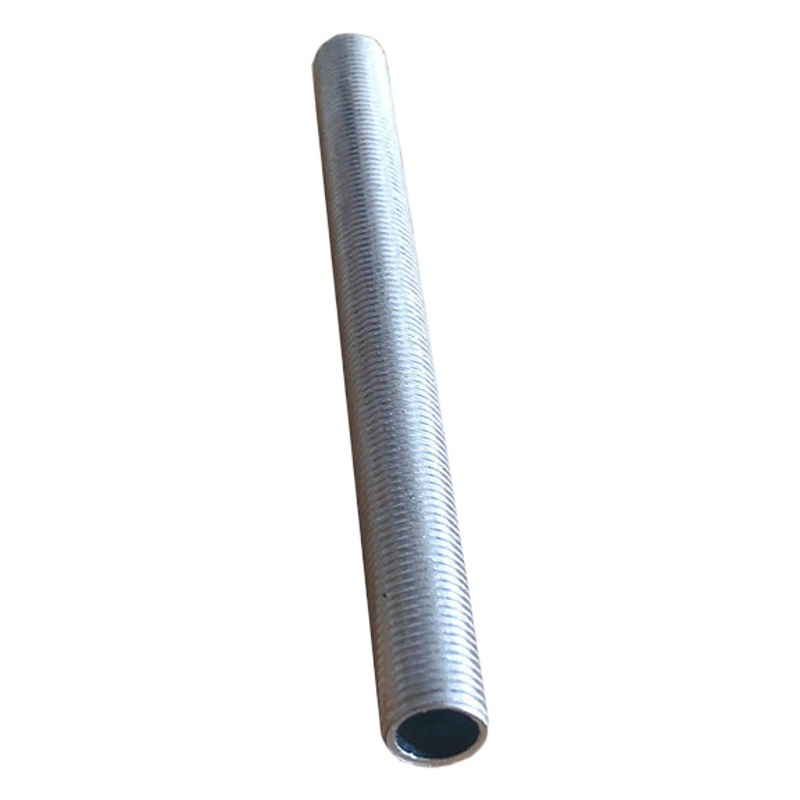 Fábrica directa tira de dientes tubo dental lámparas no soldadura hierro blanco recubierto de zinc dientes exteriores tornillo hueco en stock M10 dientes completos