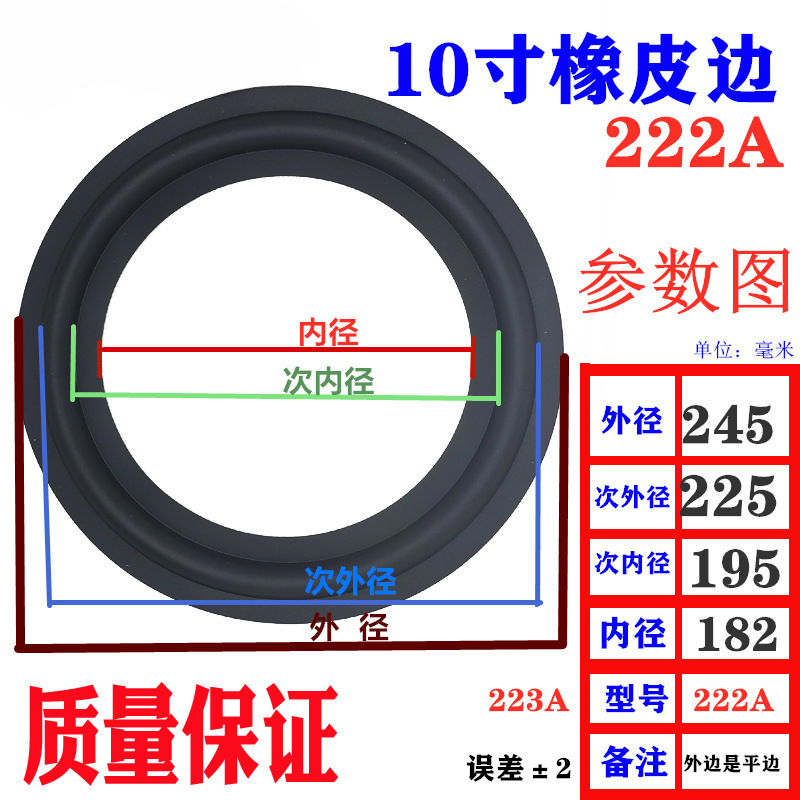 喇叭橡皮边圈3/4/5/6寸8寸10寸12寸音箱扬声器换边配件橡胶边|undefined