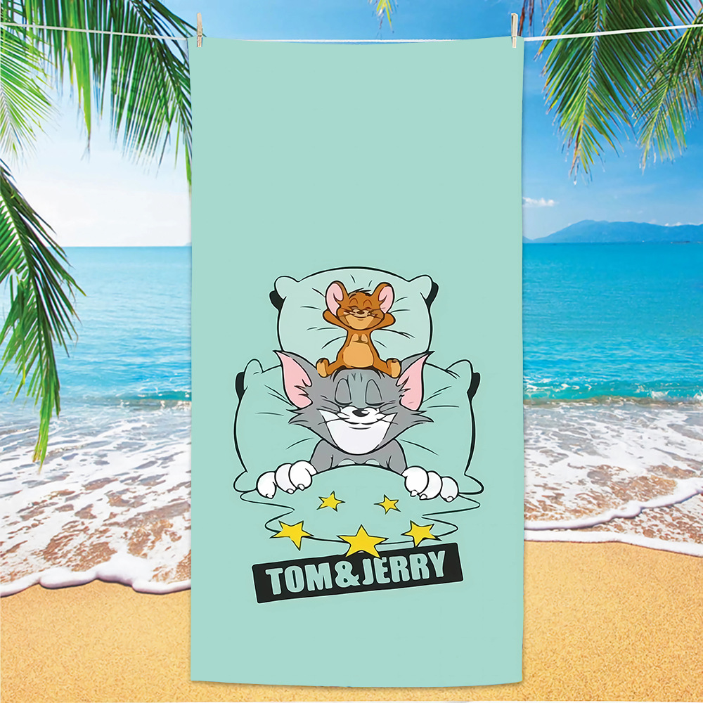 Transfronterizos amazónicos gatos y ratas toallas de playa clase A niños caricaturas toallas de baño de playa microfibra toallas de secado rápido