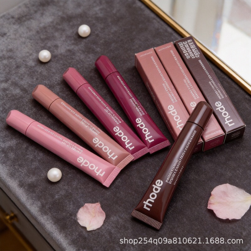 Cross-Border Rhode Hailey Lip Gloss, Hailey Celebrity's Same Style Lipstick, Non-Fading Lip Care, Popular Lipstick and Lip Gloss Cross-Border Rhode Hailey Lip Gloss, Hailey Celebrity's Same Style Lipstick, Non-Fading Lip Care, Popular Lipstick and Lip Gloss