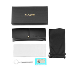 Fashion Sunglasses Case Set of Five High-Quality Mirror Case Package Leather Korean Style Trendy Portable Sunglasses Bag Factory Wholesale