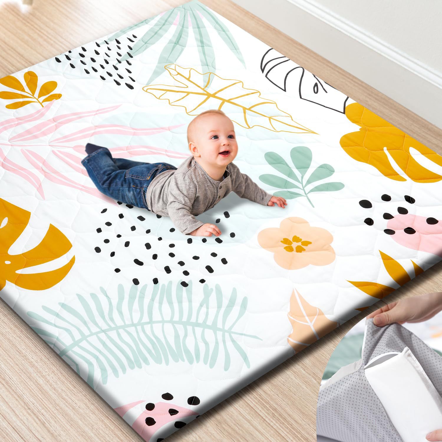 Customized Fence Mat Baby Play Mat Thickeneded Crawling Mat Kidsren's Floor Mat Climbing Mat Non-Slip Sponge Mat Compression