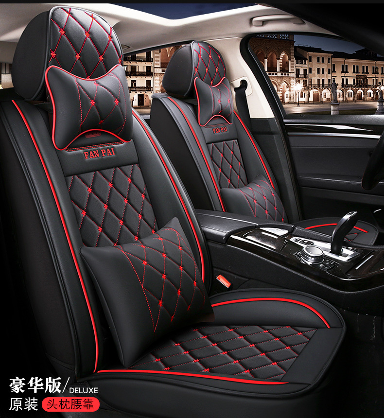New Amazon Crown Full Leather All-Season Comfortable Breathable Wear-Resistant Cushion Car Seat Cushion Cover Foreign Trade Wholesale