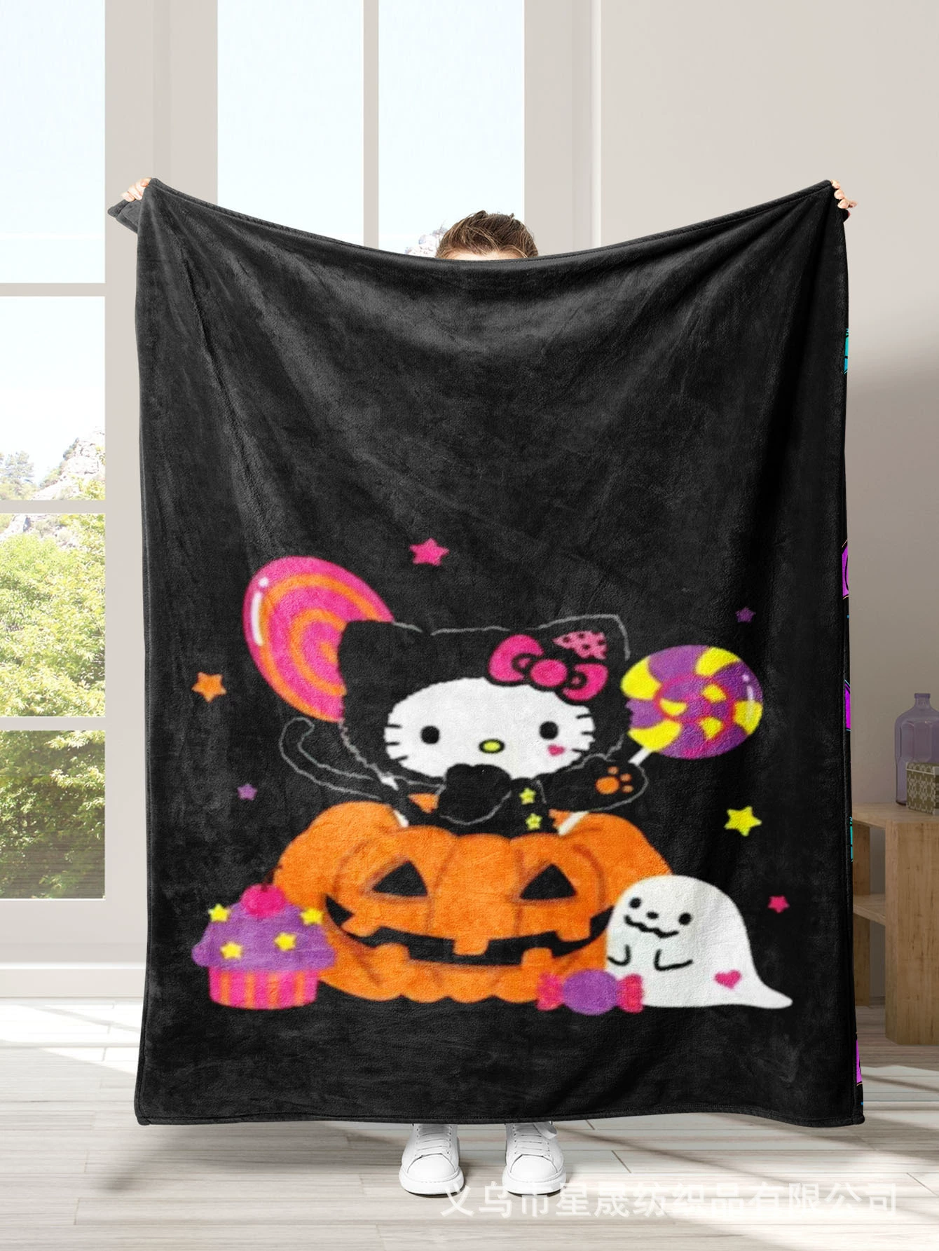 (Граница торговли), санрио, hello kitty, фланелевая стеганая простыня, хэллоуин
