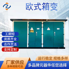 欧式变电站户外400KVA箱变预装箱变组合型630kva箱式变压器高压