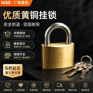 铜挂锁防盗锁防锈防水门锁锁头小锁子宿舍柜子抽屉锁箱子锁铜锁