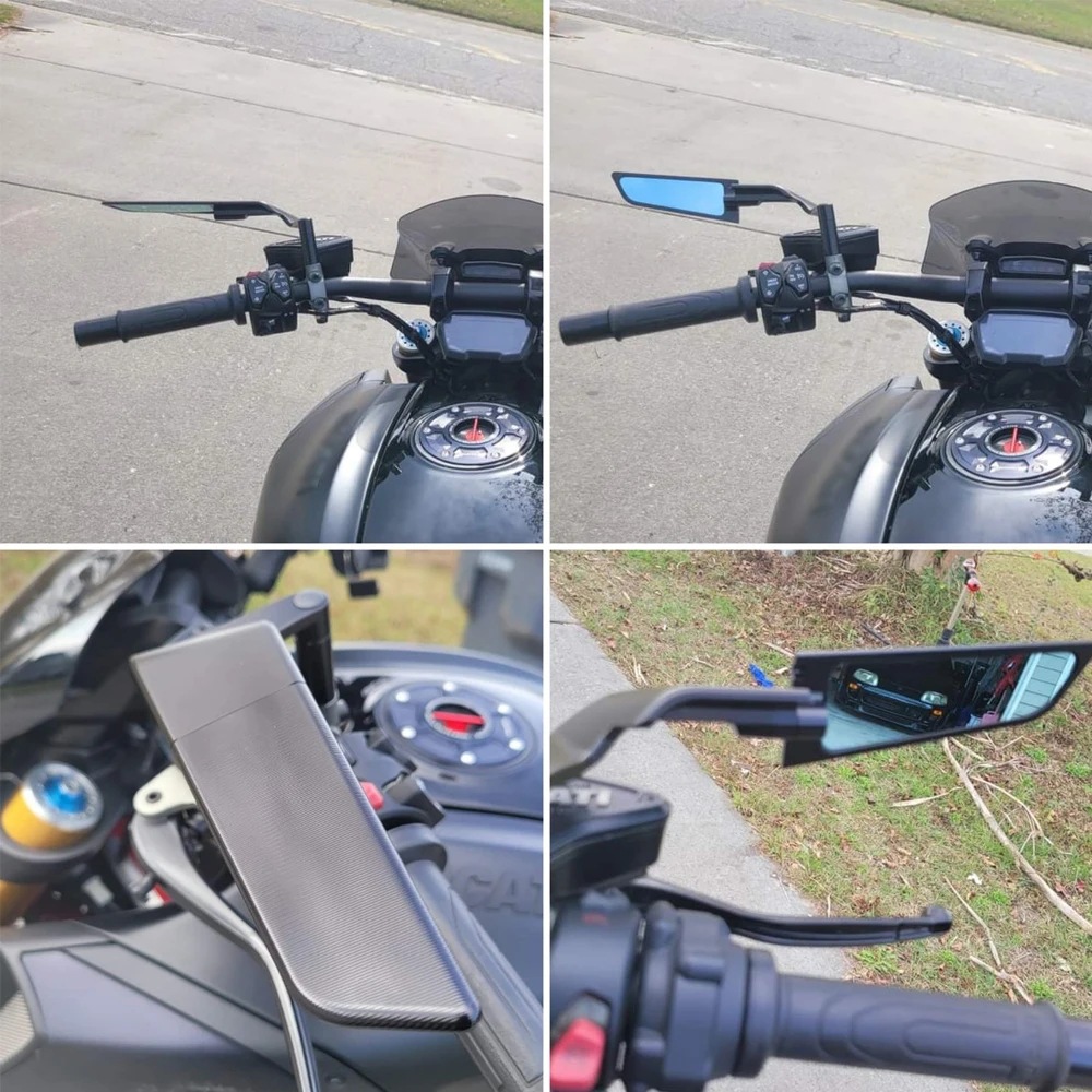 Suitable for Yamaha Fz8 Fz-8 Fz Universal Motorcycle Invisible Rearview Mirror Rotatable Adjustable Wind Wing Mirror