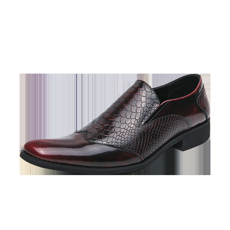 Zapatos de hombre Bloc, zapatos de altura baja, zapatos casuales de estilo de hombre, zapatos de cuero de punta de otoño de 2024