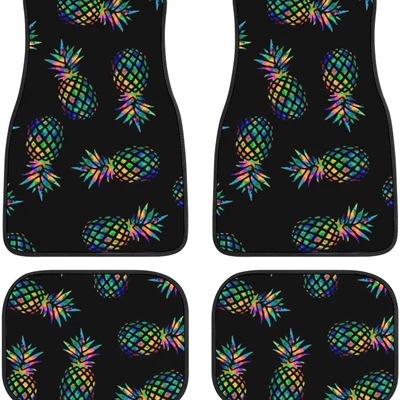Avtomobil döşəmə paspasları — Floral Butterfly Crystal Velvet - car-floor-mats-37-3344cm-two-piece-set