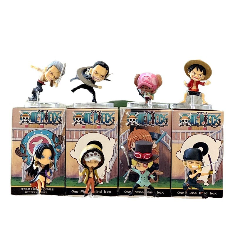 One Piece theatrical version 8 hand model Лuffy Чоппер Zoro кукла украшение мультфильм анимационная игрушка blind box