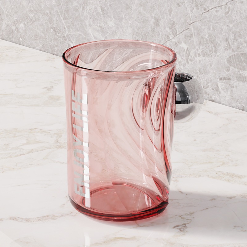 Taza de enjuague de patrón glacial, taza de cepillo de dientes transparente de lujo, taza de lavado de pareja, taza de cepillo de dientes de niños, taza de cepillo de dientes de estudiantes